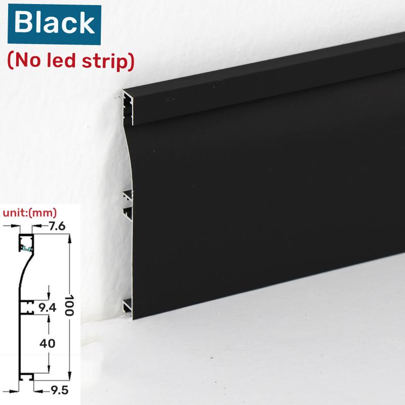 H10cm(3.94inch) Ultra-thin Skirting Baseboard LED Aluminum Profile Strip Wall Edge Backlight Waist Line Corner Kitchen Bar Light