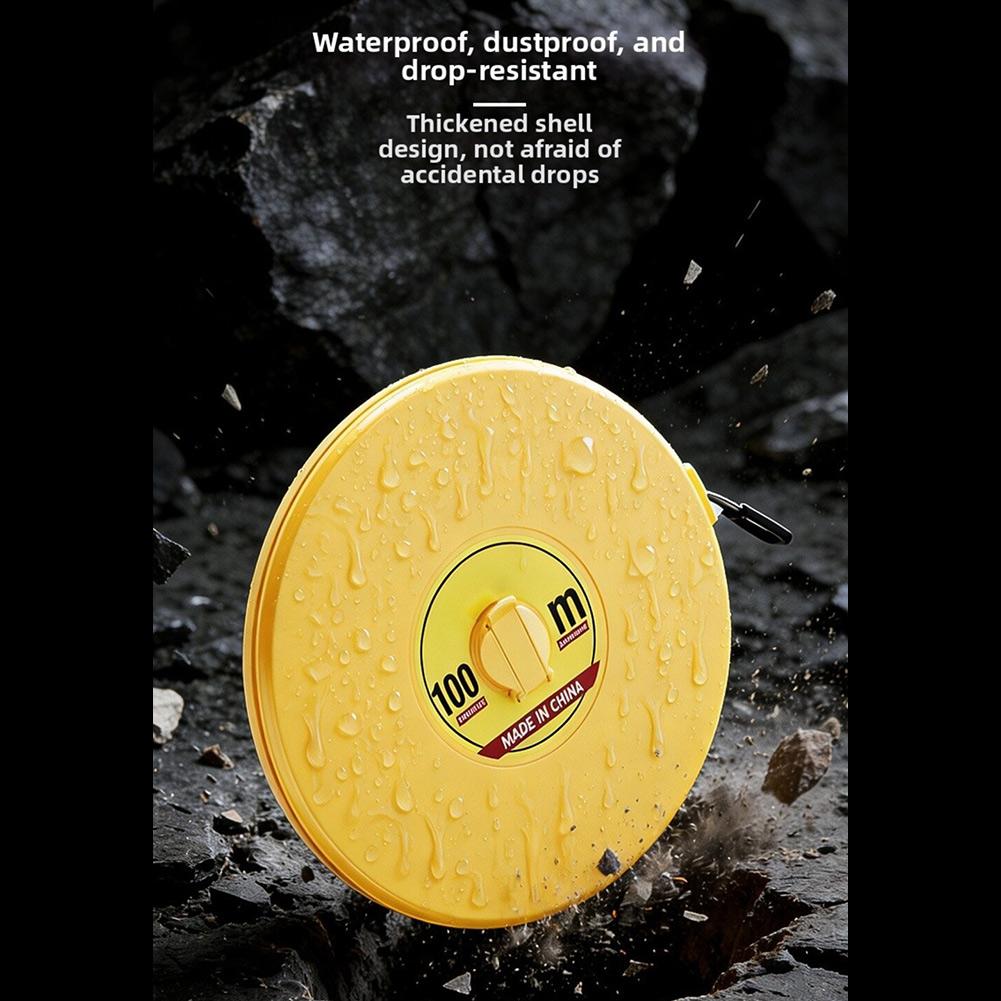 Yellow Soft Leather Tape Measure 20 30 50 100 Meter Waterproof Ruler For Building Site Surveying Professional Measuring Tools