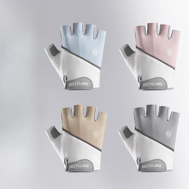 Outdoor Sports Cycling Anti Slip Breathable and Shock Absorbing Half Finger Women's Equipment Training Anti Callus Gloves