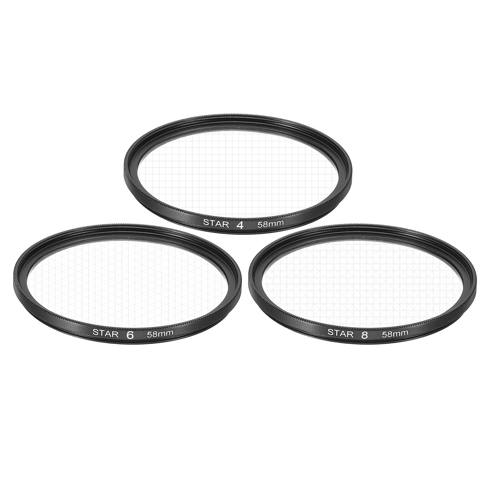 

uxcell Star Lens Filter Starburst Lens Filter 4 Pieces 6 Pieces 8 Pieces Star Camera Lens Filter for Night Scene Glassworks 58mm 1 Set