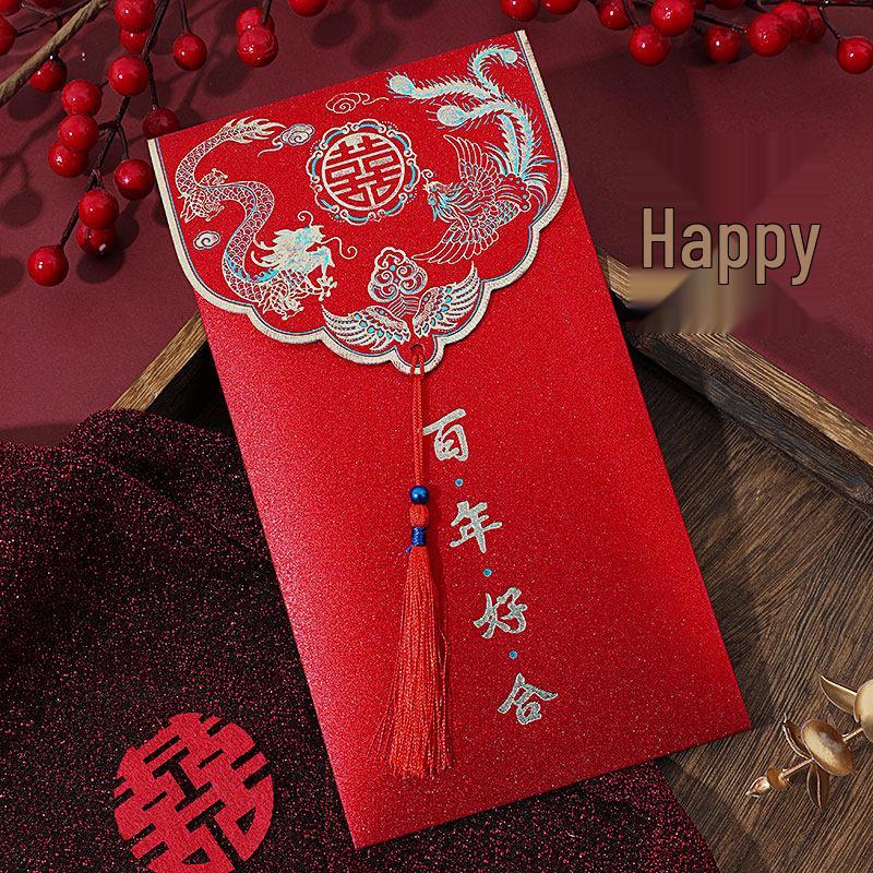 2026 Creative Wedding Red Envelope Bag: High-Grade Joyful Lucky Money Design