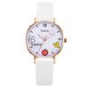Kids Watches Pink Cute Children's Wristwatch Cartoon Pattern Quartz Watch Set for Girls Fashion Students' Clock Relogio Infantil