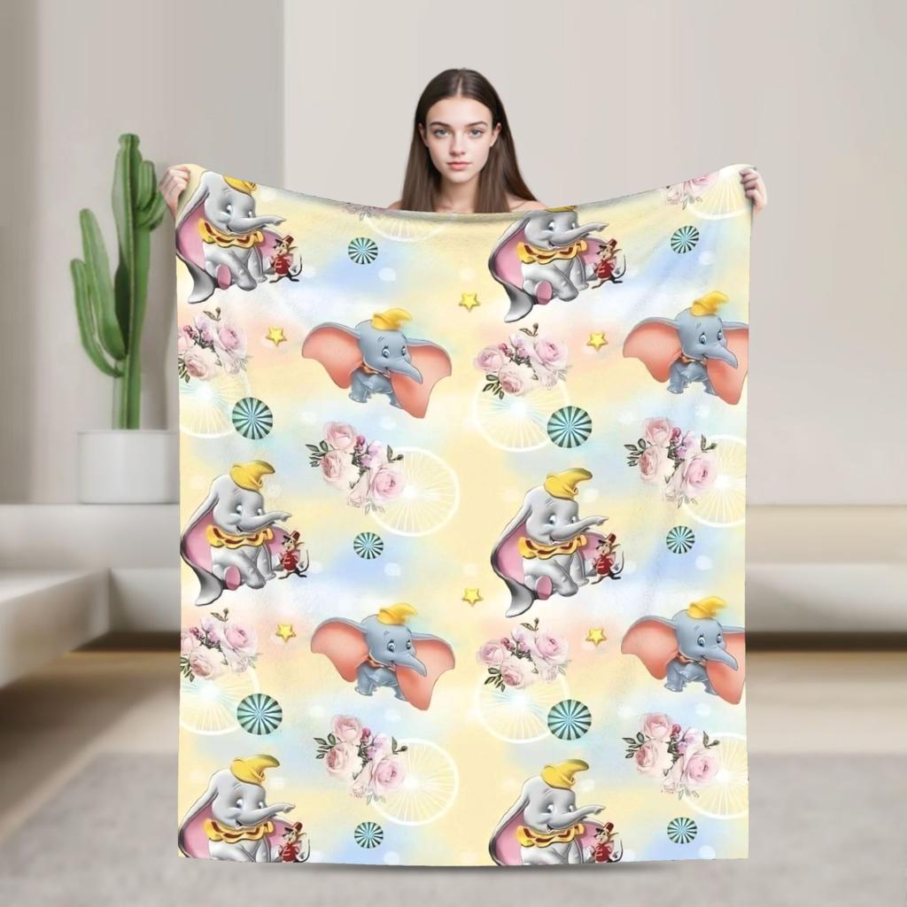 D-Dumbos Plush Blanket Child Flannel Throw Blanket For Couch Bed Super Soft Design Quality Bedspread Gift