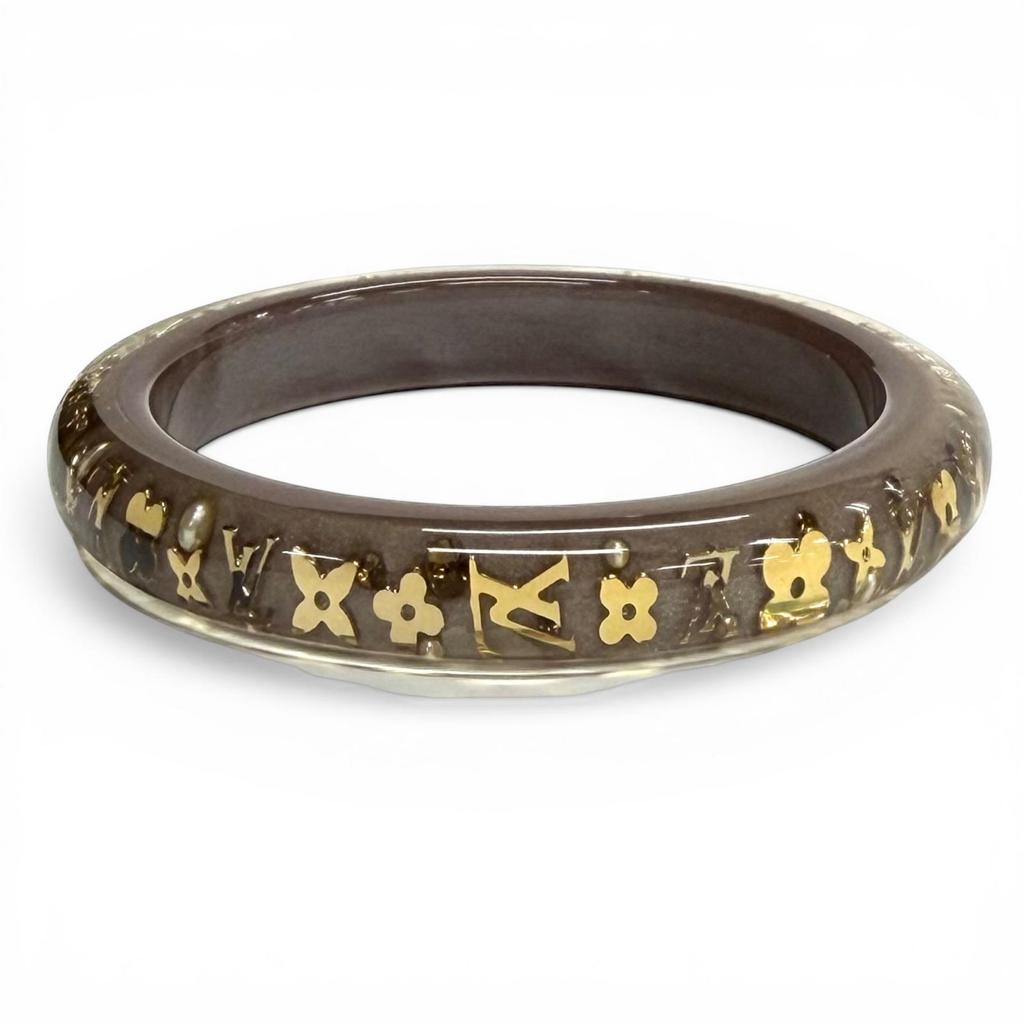 Excellent LOUIS VUITTON Bangle Brasserie Unclosure TPM Clear brown Women M65867 Used