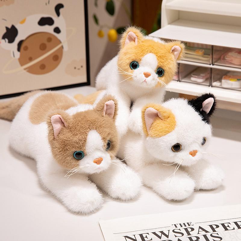 TreasuringU Kawaii Black Cat Plush Toy Soft Stuffed Doll Pillow Home Decor Sleeping Cute Animal