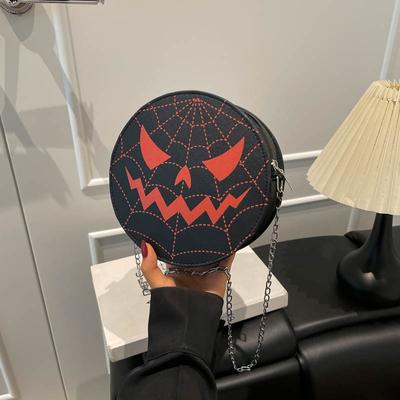 Kontrastfarbe Festival Neuer Modetrend Lässige Umhängetasche Einfache Persönlichkeit Halloween Kürbis Tasche