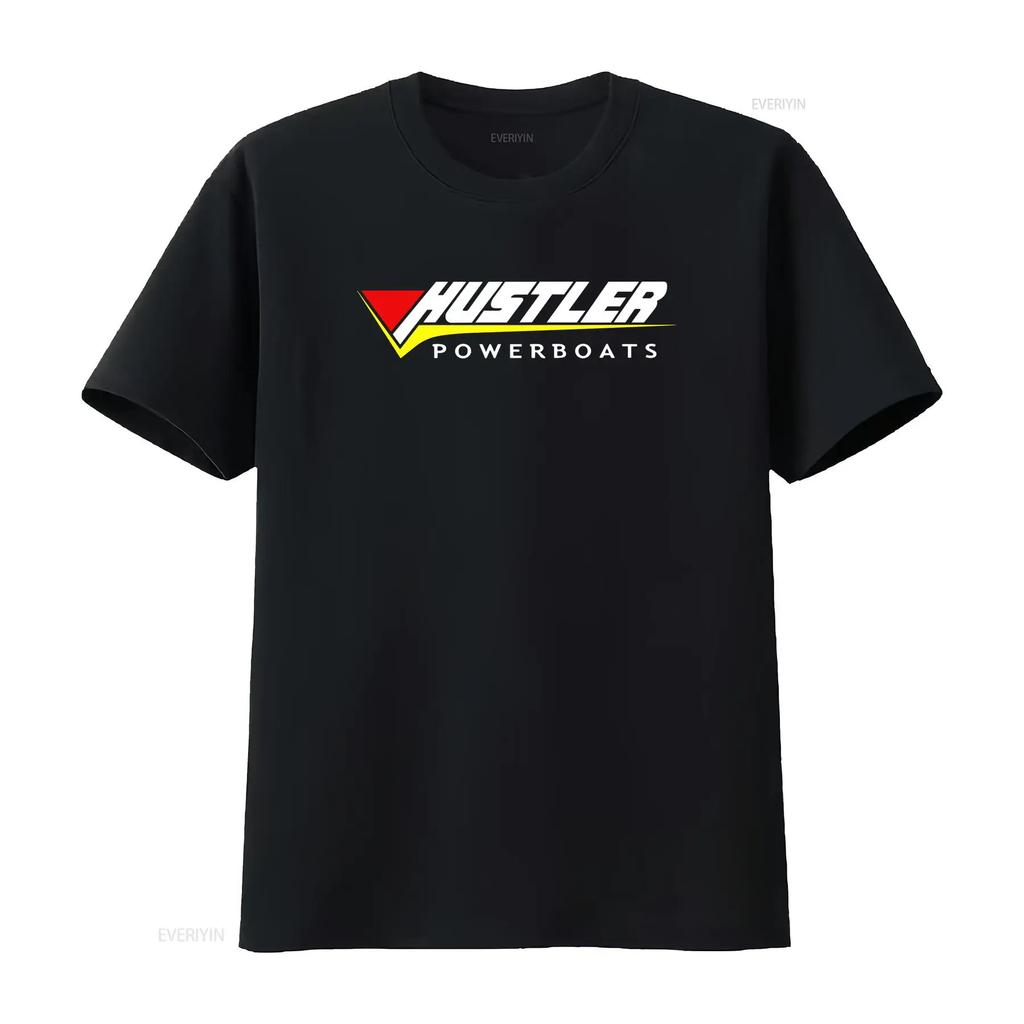 Nové tričko Hustler Powerboats Logo T USA velikost S XXL vintage Vyprané Všestranné Ležérní Stylové Prodyšné Měkké Unisex pánská móda