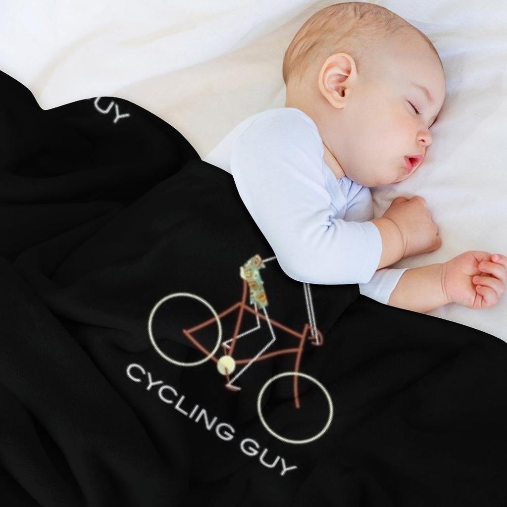 Funny Mens Cycling Design Throw Blanket valentine gift ideas christmas decoration Decorative Sofas Polar Blankets