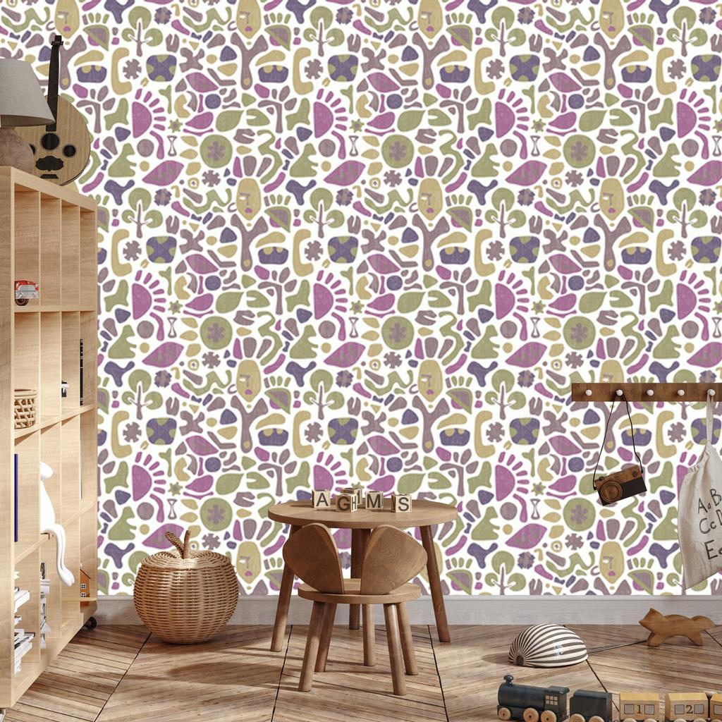 Ethnic Wallpaper Pattern In Retro Style for Living Room and Bedroom 50x1000
