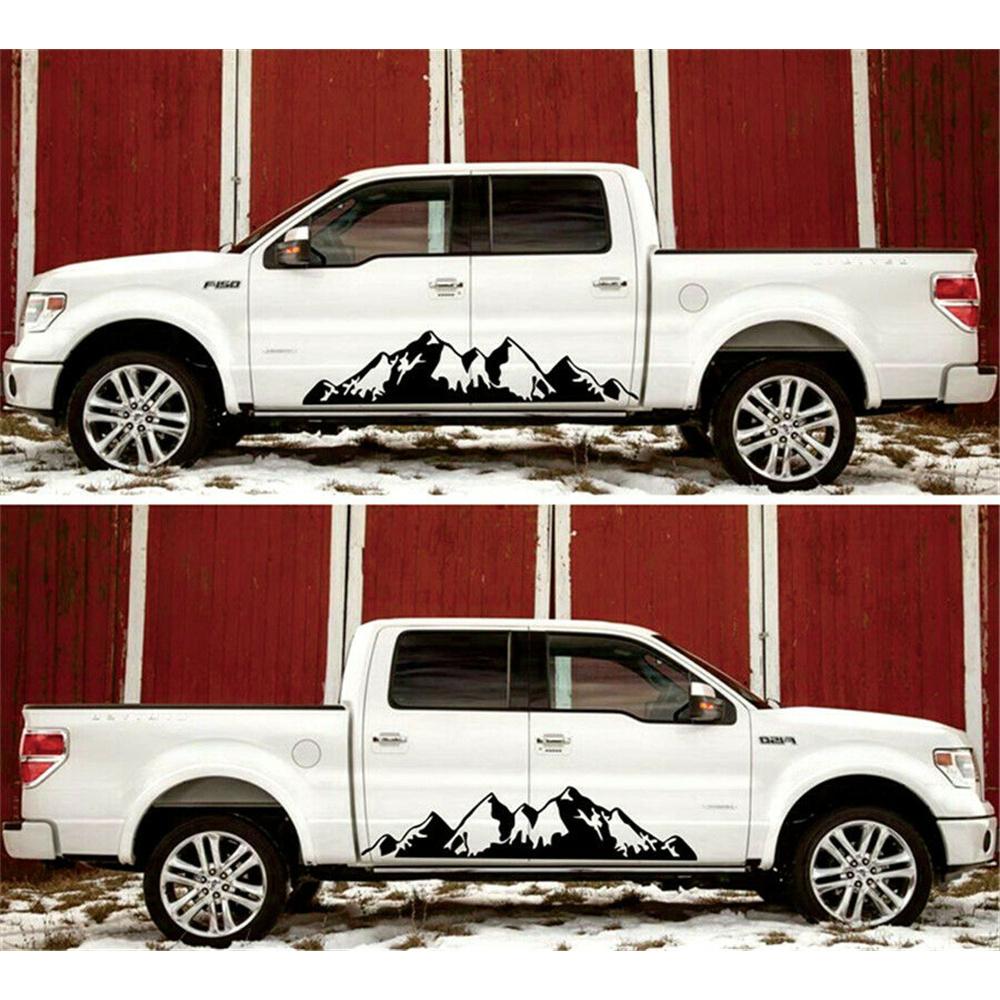 3 Stück Schwarzer Auto Seitenkarosserie Aufkleber 4x4 Offroad Grafik Vinyl Abziehbild Wasserdicht