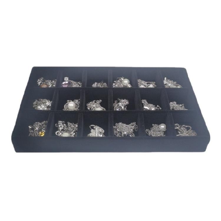 Multipurpose Fabric Jewelry Storage Tray Stackable Display Organizers Protective Jewelry Case for Pendant Jewelry Rings
