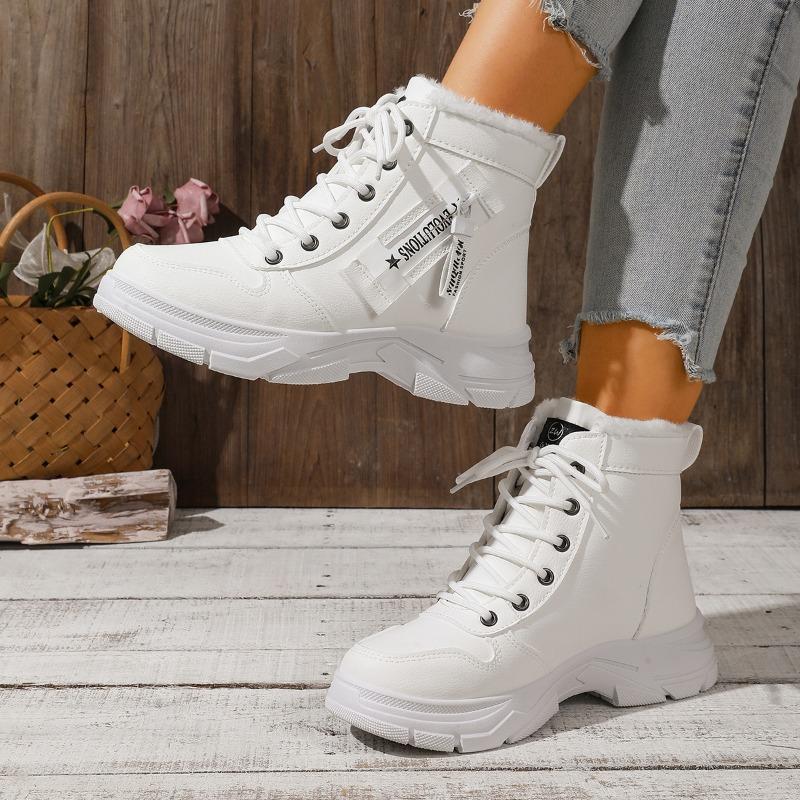 

Новые хлопковые туфли большого размера для женщин, универсальные, повседневные и теплые спортивные туфли 42 белый