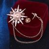 Luxury Gold Plated Men Chain Sun-star Women Brooch
