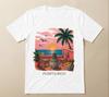 Puerto Rico Sunset Beach Tropical Vacation Graphic Tee White T-shirt