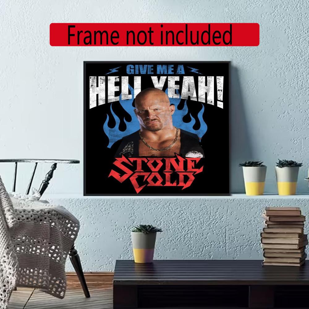 Stone Cold Steve Austin 5D Diamond Painting Round Diamond Rhinestones Mosaic Diamond Embroidery Wall Paintings Rhinestones Gift Frameless