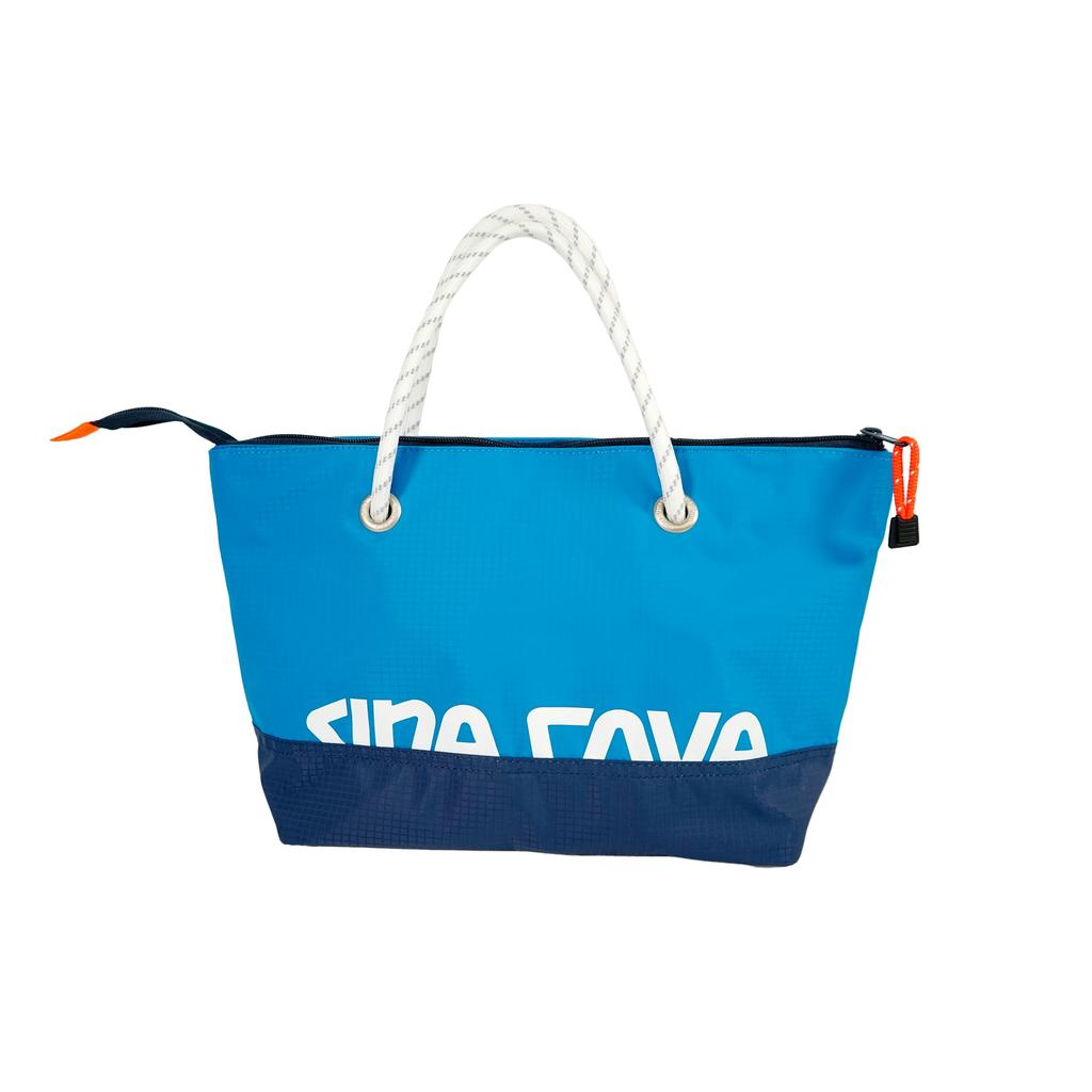 Tote bag for men and women polyester ripstop water repellent zipper specification 23277040 F [Shinakoba] 100% (Blue)