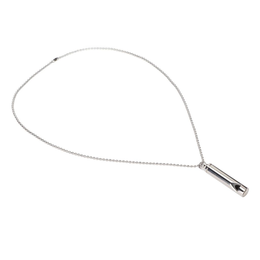 Stress Anxiety Relief Breathing Necklace Stainless Steel Meditation Whistle Necklace for Men Women
