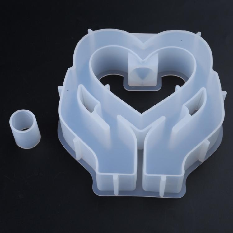 Silicone Resin Molds Charm Heart Small Vases Moulds Home Decors Craft Mold Making Small Vase Perfect for Plant Lovers