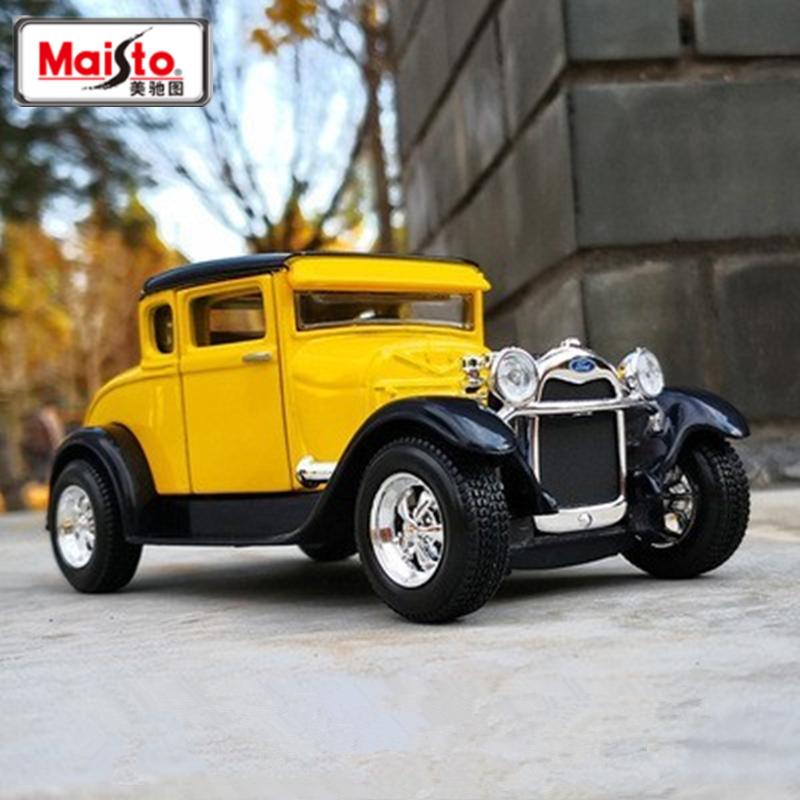 Maisto 1:24 1929 Ford Model A Alloy Classic Car Model Diecast Metal Toy Sports Car Vehicle Model Simulation Collection Kids Gift