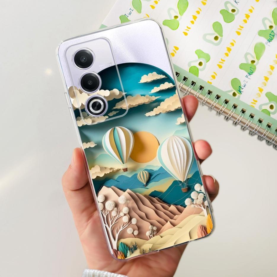 For Oppo A80 5G Case CPH2639 Cute Painted Cover Clear Silicone Soft TPU Phone Case For Oppo A3 Pro A3pro 5G OppoA80 Shell Bumper