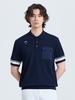 CHALLENGER Men'S Soft Touch Collared Short Sleeve Knit Navy