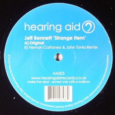 Disque 12 pouces JEFF BENNETT - Strange Item HA003 Hearing Aid 2005 UK Danse & Electronica Occasion