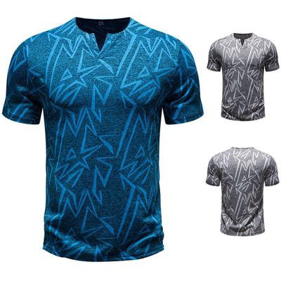 Men'S Fashionable Casual Short Sleeved T-Shirt Short Sleeved Small V-Neck Top