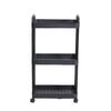 Plastic Rolling Utility Cart with Handle Storage Trolley for Office, Living Room, Kitchen, Movable Storage Organizer with Wheel