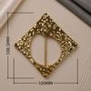Assorted Gold Metal Irregular Shaped Buckles Textured Surface For DIY Sewing Scarf Belt Clothing Decor Craft Projects