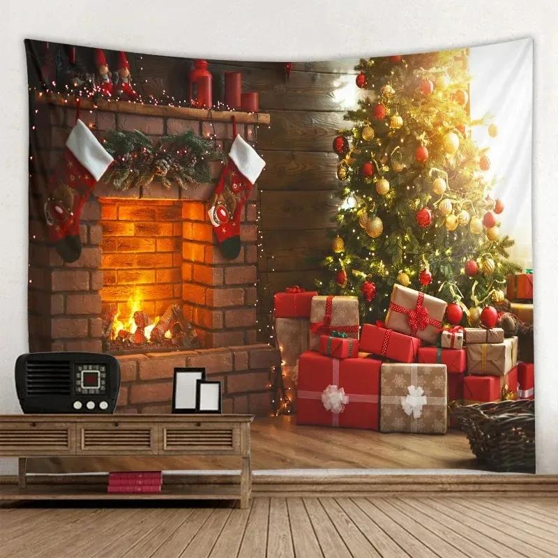 Christmas Party Background Living Room Bedroom Home Wall Decor Tapestry
