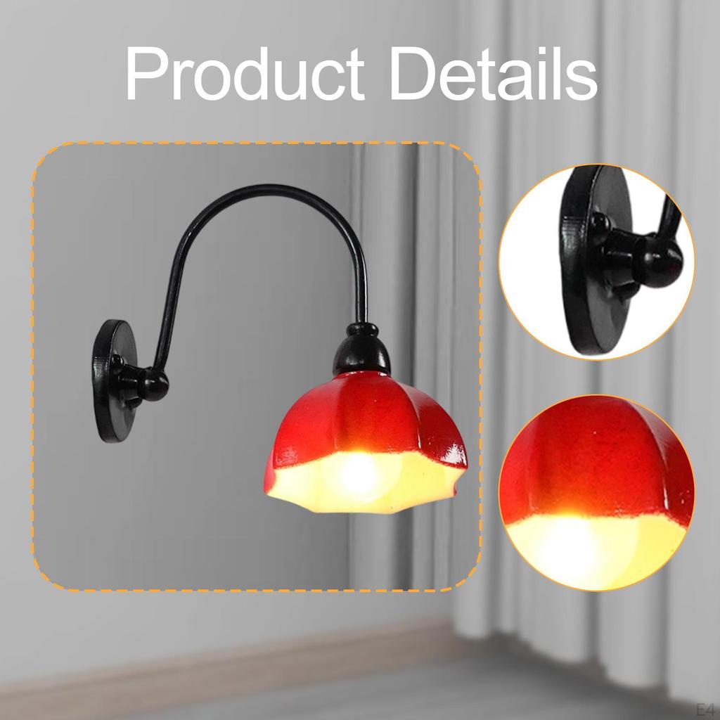 1/12 Dollhouse Miniature Wall Sconces Accessories Life Scene Mini Toy Ornament Decorative