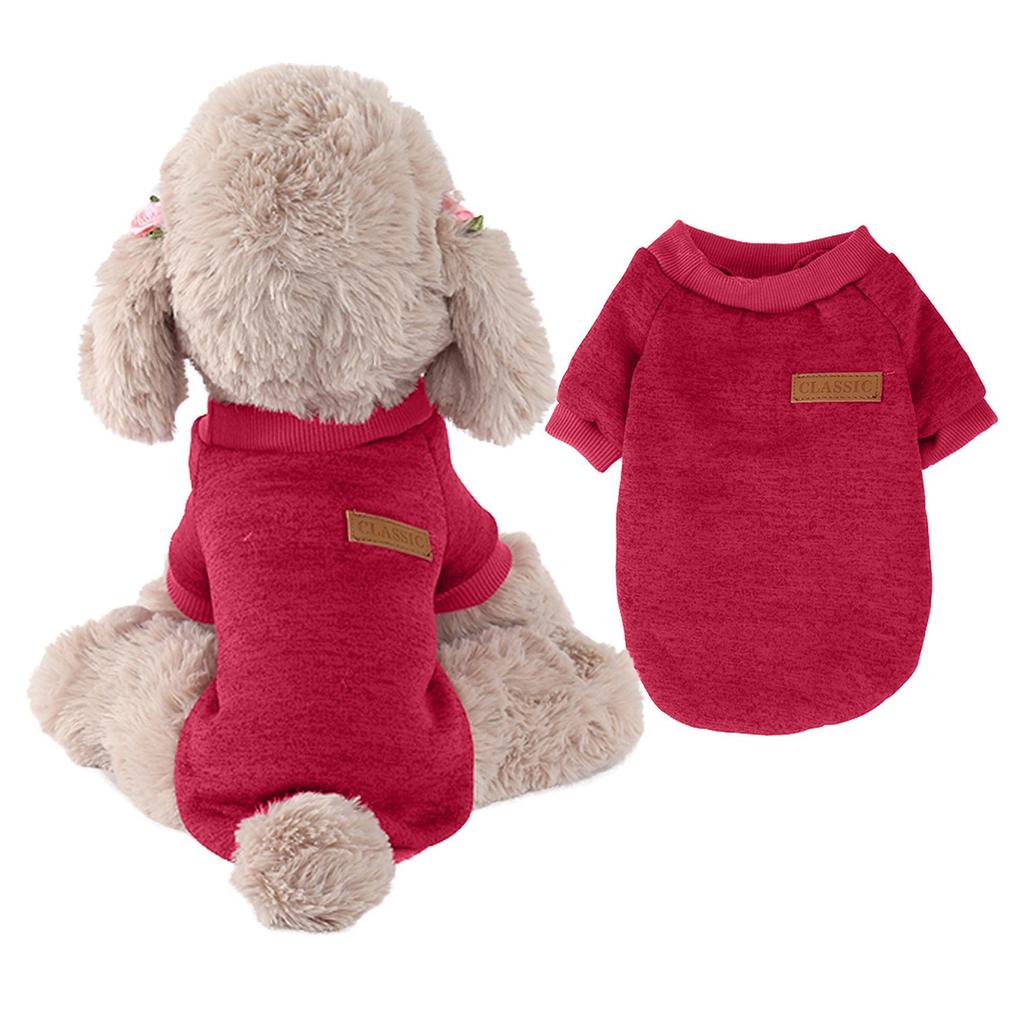 Soft Knit Pet Sweater Pullover for Small and Medium Dogs Warm Comfortable Dog Clothing with Ribbed Collar and Cuffs Suitable for Daily Wear