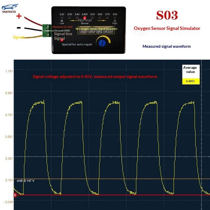 S03 Oxygen Sensor Signal Simulator Simulates Four-Wire Oxygen Sensor Signal Adjustable Voltage