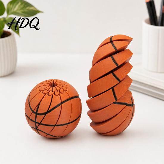 Fidget Gadget Stress Relief Toy 3D Printed Anxiety Design Twist And Sphere Toy Rotate Portable Interactive Decompression for Teens Adults