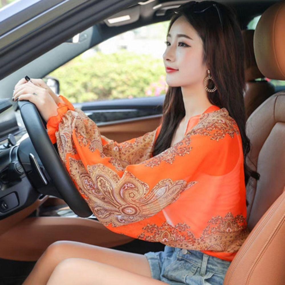 Anti-UV Oversleeves Sun Shawl 60-80cm Sun Protection Shawl 2023 Sunscreen Long Sleeved Shawl  Woman