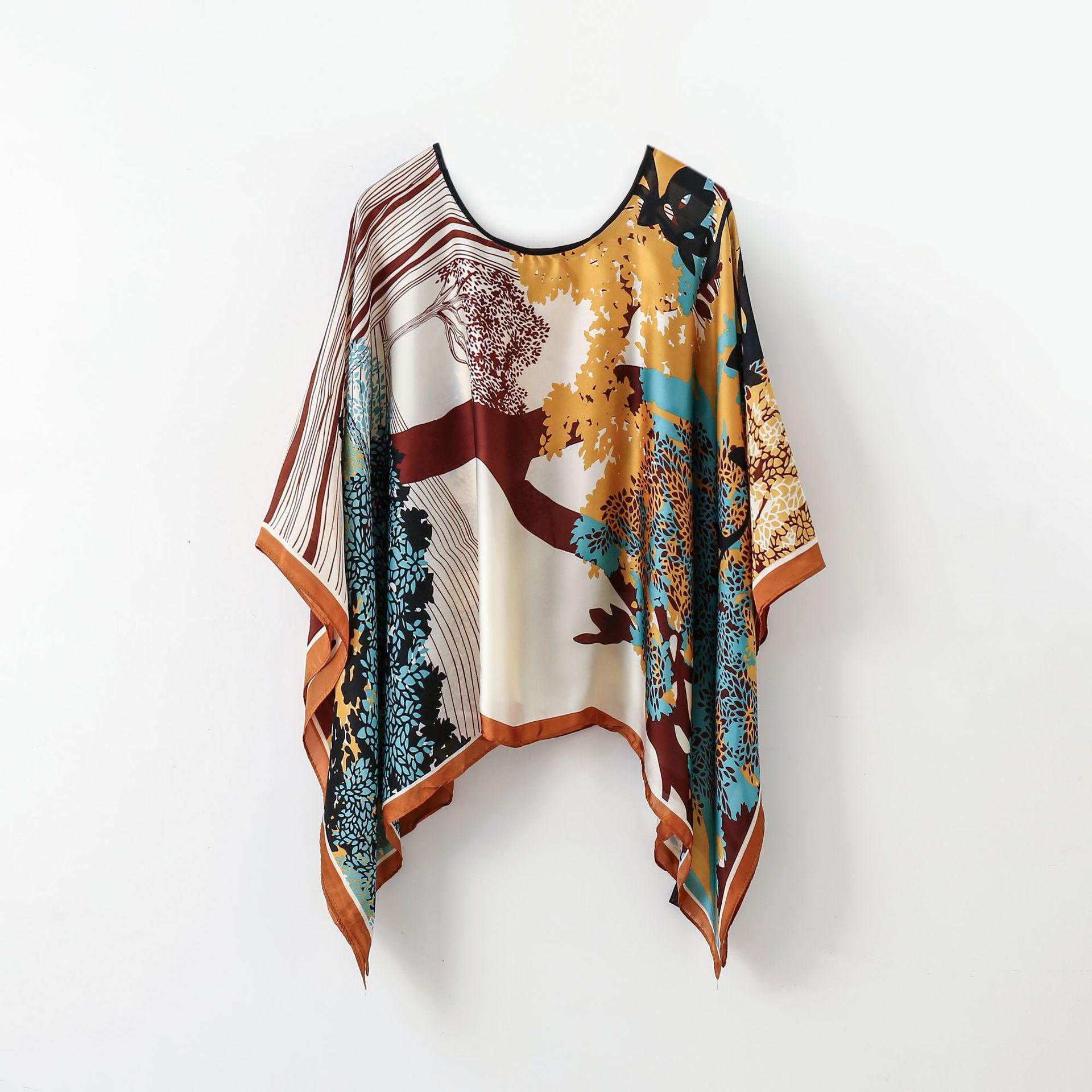 

Women s Spring/Summer Silk Scarf & Sunscreen Shawl Cardigan 110x110 cm