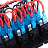 6 Way LED Car Boat Rocker Switch Panel   USB Socket   Cigarette Plug   Voltmeter