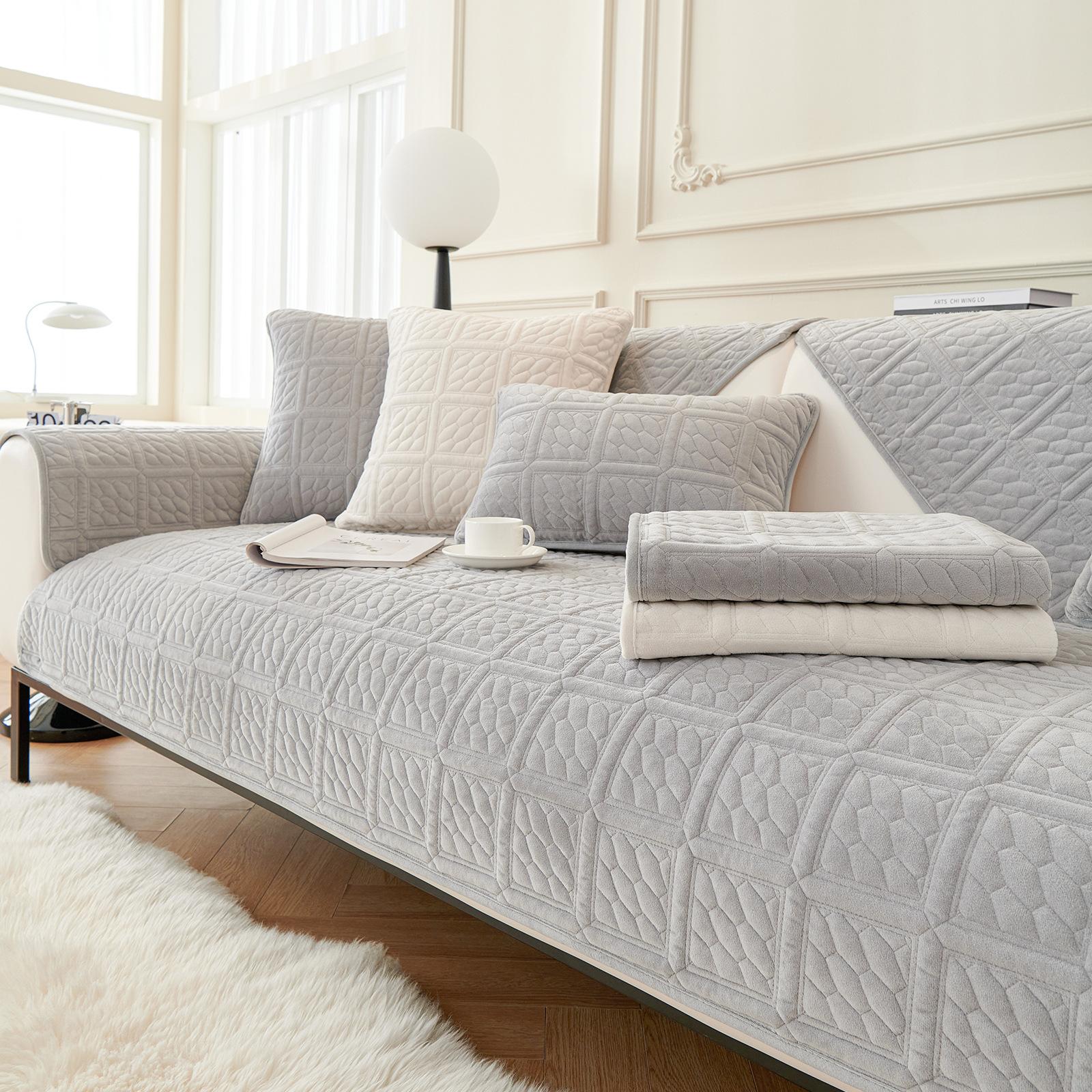 

Модели Подушка для дивана из молочного бархата Мягкая подушка для спинки Подушка для подлокотника Полотенце Чехол для дивана 30*50 светло-серый