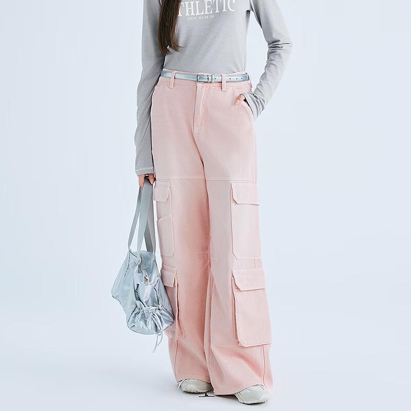 Ledin Women s New Workwear Wide-Leg Denim Pants S
