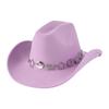 Western Hats Star Butterfly Chain Cowboy Cap For Women Men Cosplay and Carnivals