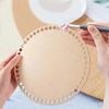 Crochet Basket Base Unfinished Blank Wood DIY Bag Storage Basket Carved Hand-Woven Frame Crafts Home Decor Wood Slices VIE LENTE