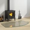 Fireplace Glass Plate Transparent 100 x 60 cm Glass