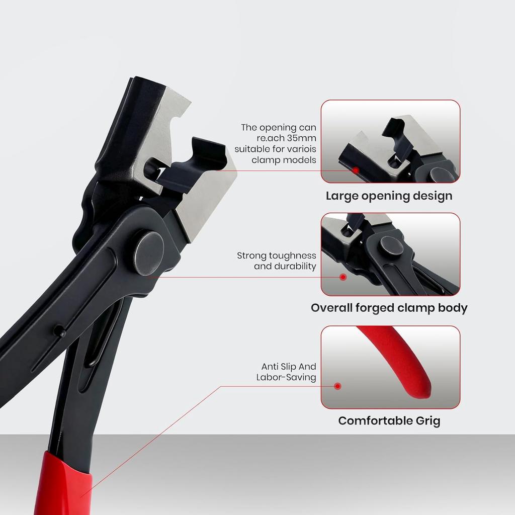 Electrical Disconnect Pliers, 4-Pack Automotive Tools, Fuel Line Clip Remover, Ignition Coil Plier, Red