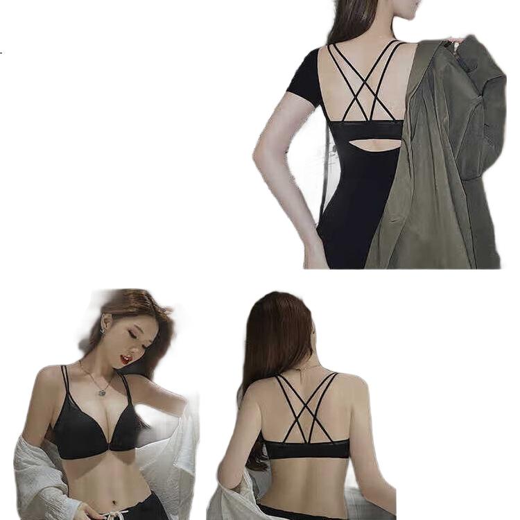 KJ Front-Closure Seamless Beautiful Back Bra for Women, Small Breast Push-Up, Anti-Sagging, Wireless Bra, Birthday Gift for Girlfriend Or Wife