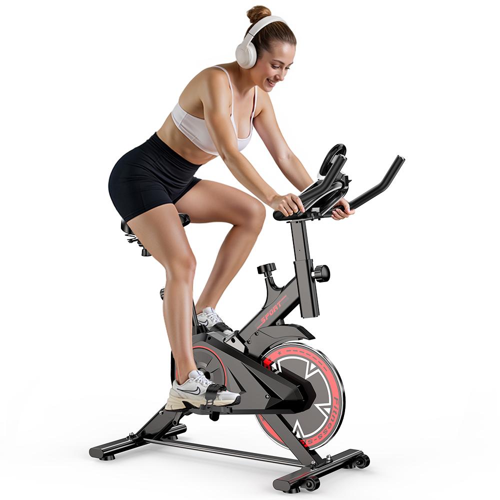 iSCOOTER QK101 Home Fitness Bike For Unisex With Transmission System LCD Display And 5-Level Adjustable Indoor Bicycle