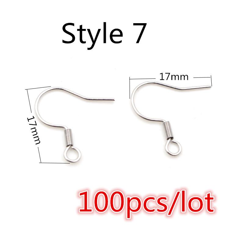 20x17mm Multi Styles Stainless steel DIY Earring Findings Clasps Hooks Jewelry Making Accessories Earwire