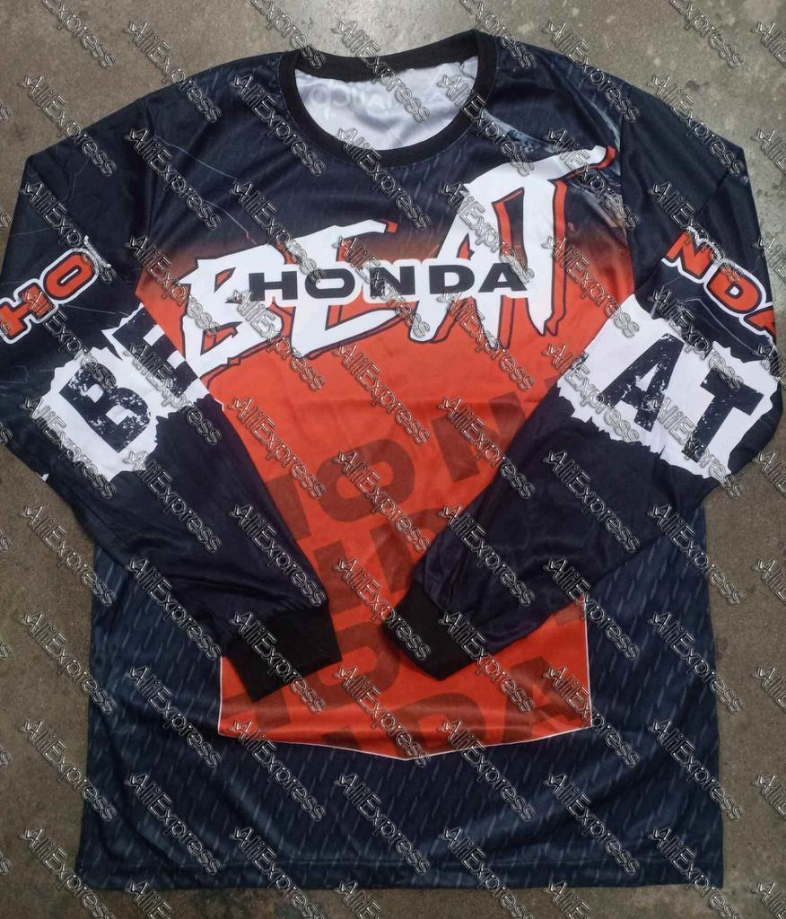 Honda Summer Moto Cycling Long Sleeved Tee Breathable Motocross Jersey Honda BEAT LongSlevee MOTORCYCLE JERSEY UNISEX Top Tees RA4