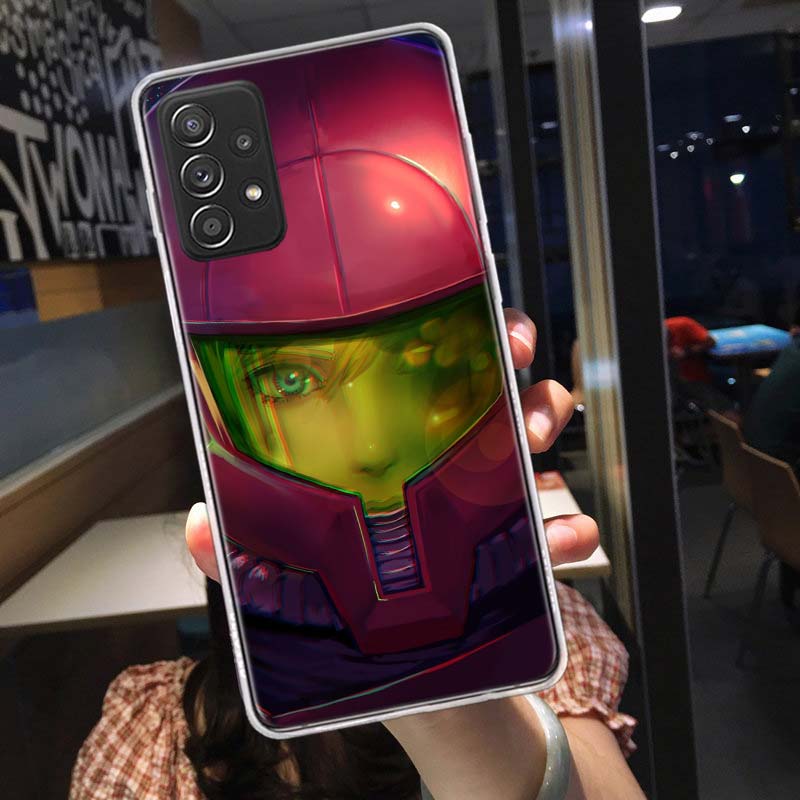 Game M-METROID Phone Case for Samsung A54 A57 A37 A17 A14 A15 A12 A24 A34 A55 A35 A25 A52S A07 A05S A04S A22 A32 A72 Galaxy Note