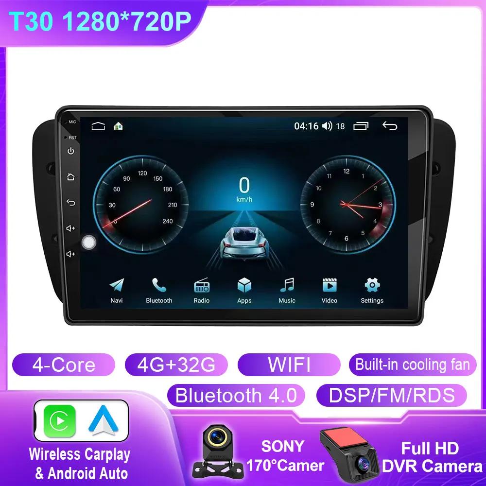 Car Radio For Seat Ibiza MK4 6J 2008-2015 Android Auto CarPlay GPS Navigation Multimedia Bluetooth 4G WIFI Car Head Unit No 2Din