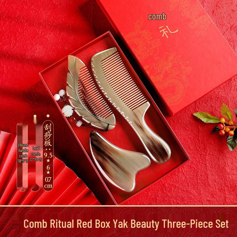Ox Horn Comb Gift Set
